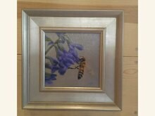 Bee Happy 6x6 Oil on Linen by Sonja A Kever Bee Happy 6x6 Oil on Linen by Sonja A Kever