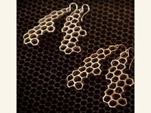 Cast Sterling Honeycomb Earrings Cast Sterling Honeycomb Earrings