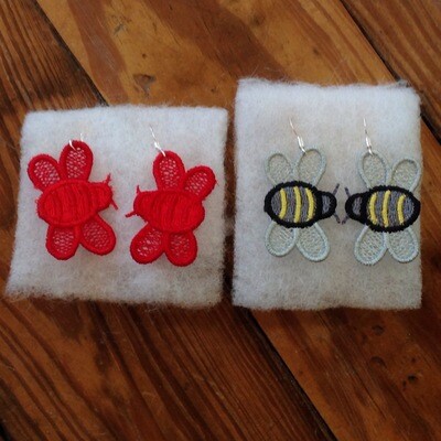 Lace Bee Earrings