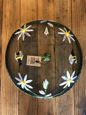 Food Cover w/Embroidered Bees & Flowers