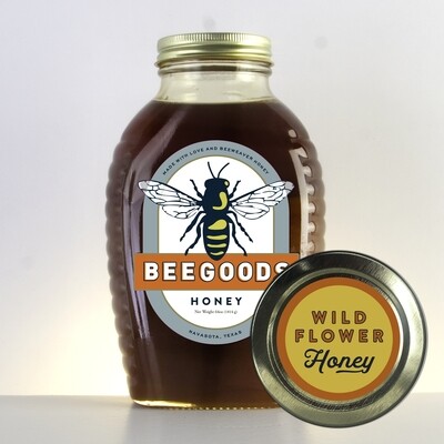 BeeWeaver Wildflower Honey - 4 lb Glass