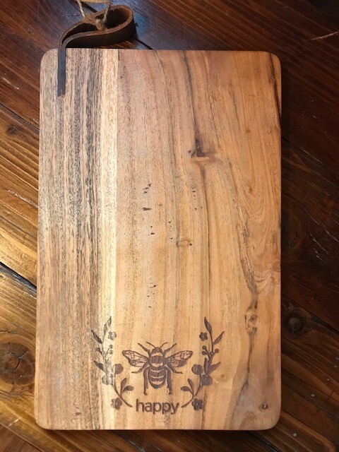 Happy Bee Etched Cutting Board