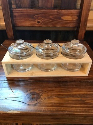 Glass Honey Jar Set