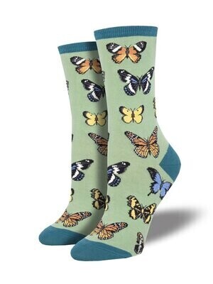 Socks Butterfly Socks - Green