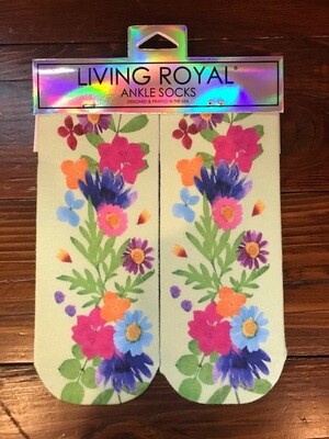 Living Royal  Pressed Flowers Ankle Sock