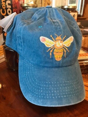 Bee Happy Blue Dad Hat