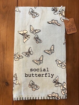 Social Butterfly Tea Towel