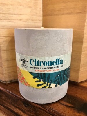 Citronella Beeswax Candle Concrete Cup Citronella Beeswax Candle Concrete Cup
