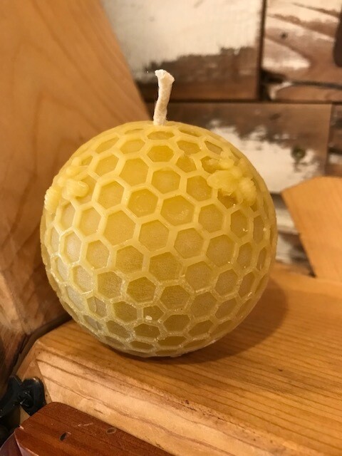 Bee Sphere Beeswax Candle