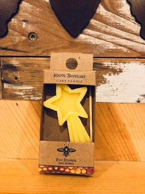 Beeswax Birthday Candle Star