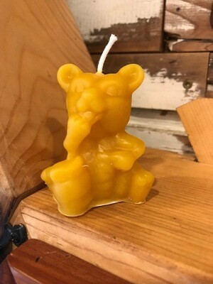 Honey Bandit Bear Beeswax Candle