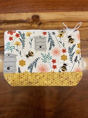 Zipper Pouch with Bee Charm