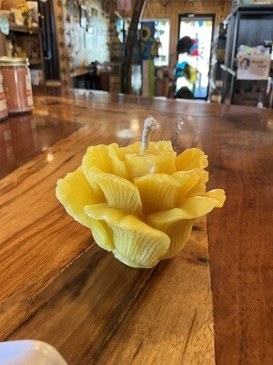 Single Rose Beeswax Candle
