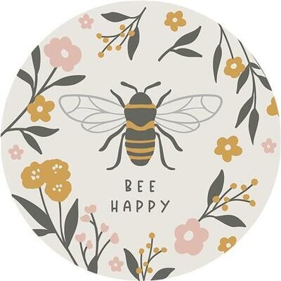 Bee Happy Round Magnet