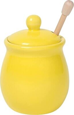Now Designs Honey Pot With Dipper - Lemon Yellow