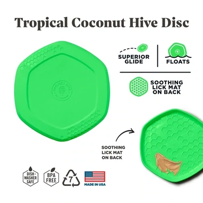 Hive Disk And Lick Mat Green Coconut