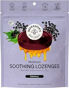 Beekeepers Naturals Lozenges - Elderberry