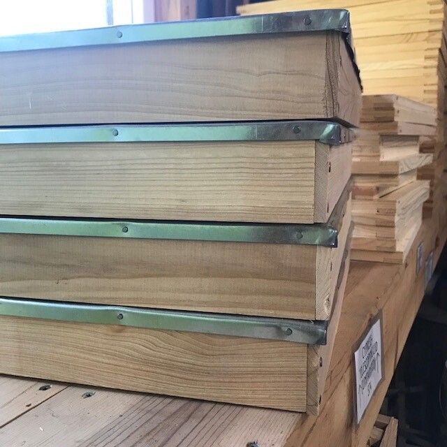Cypress Telescoping Lid Natural Wood 10 Frame