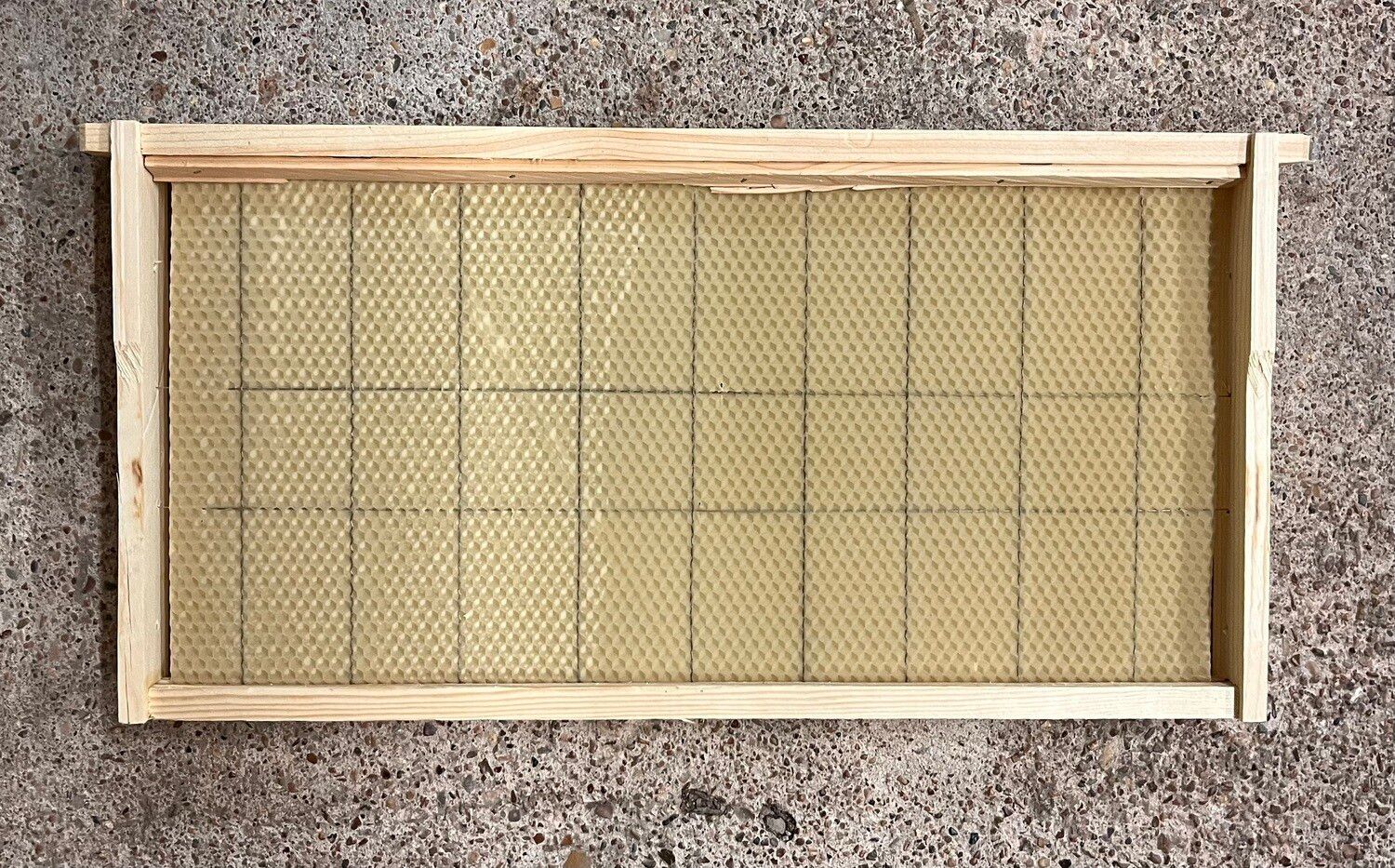 Deep Frame w/ Beeswax Foundation