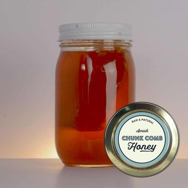 Amish Chunk Honeycomb 1 Pint Jar