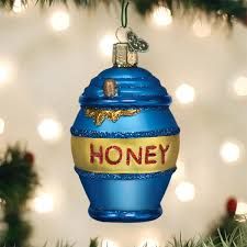 Old World Christmas Ornament Honey Pot