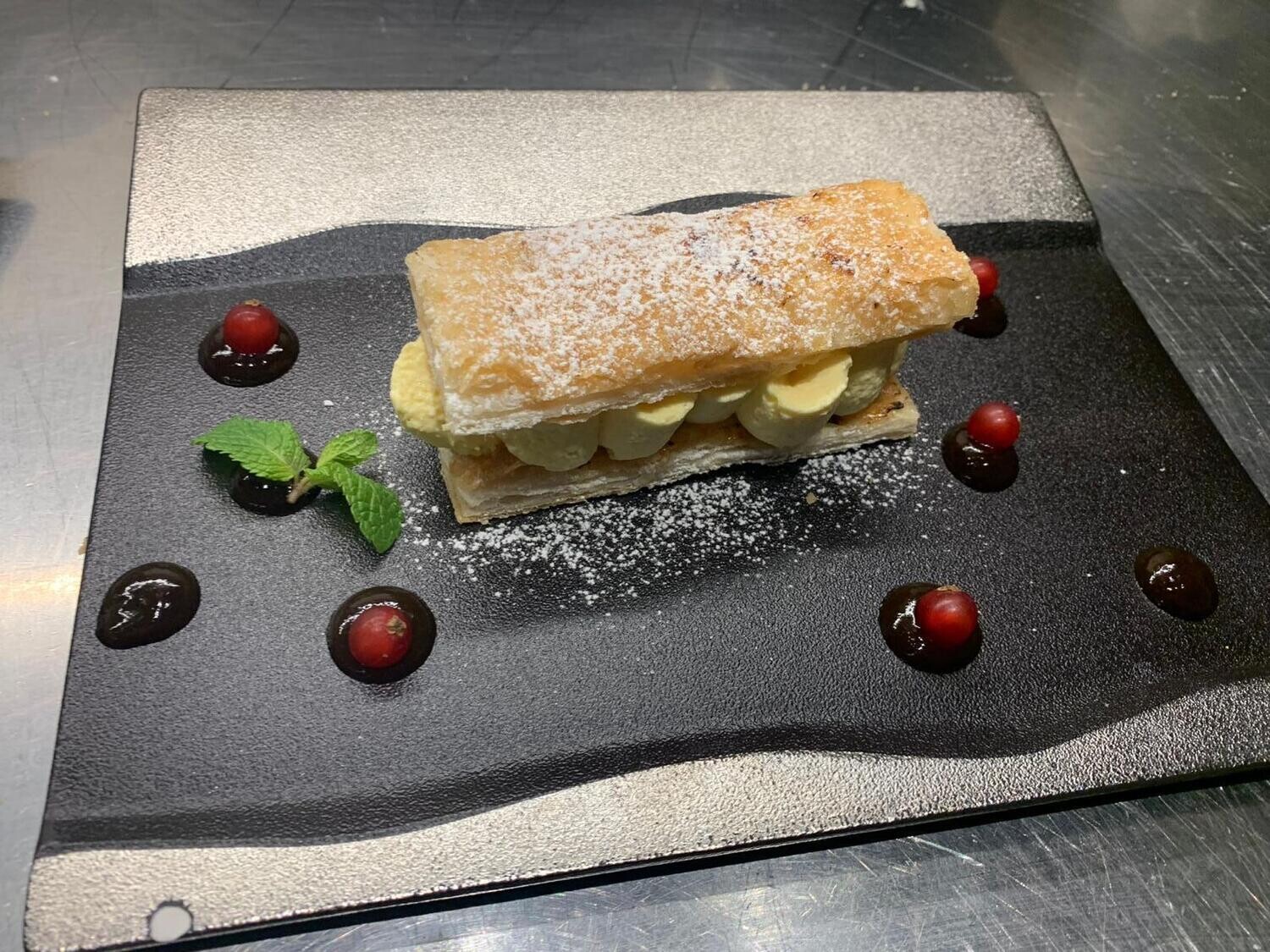 Sfoglia bruciata, cremoso al mascarpone e caffè