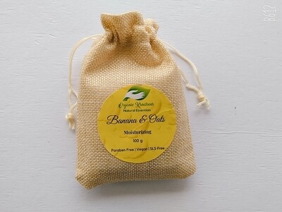 Organic Kreations Banana &amp; Oats Natural Organic Soap, Handmade, Vegan organic Soap Bar for Cleansing, Moisturizing &amp; Soft skin