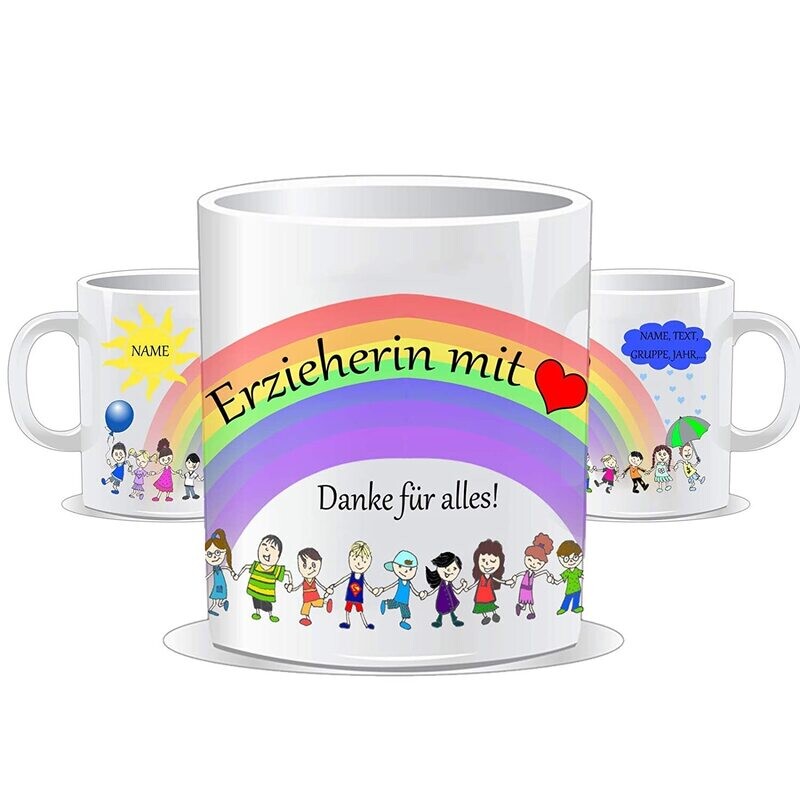 Tasse Erzieherin mit Herz