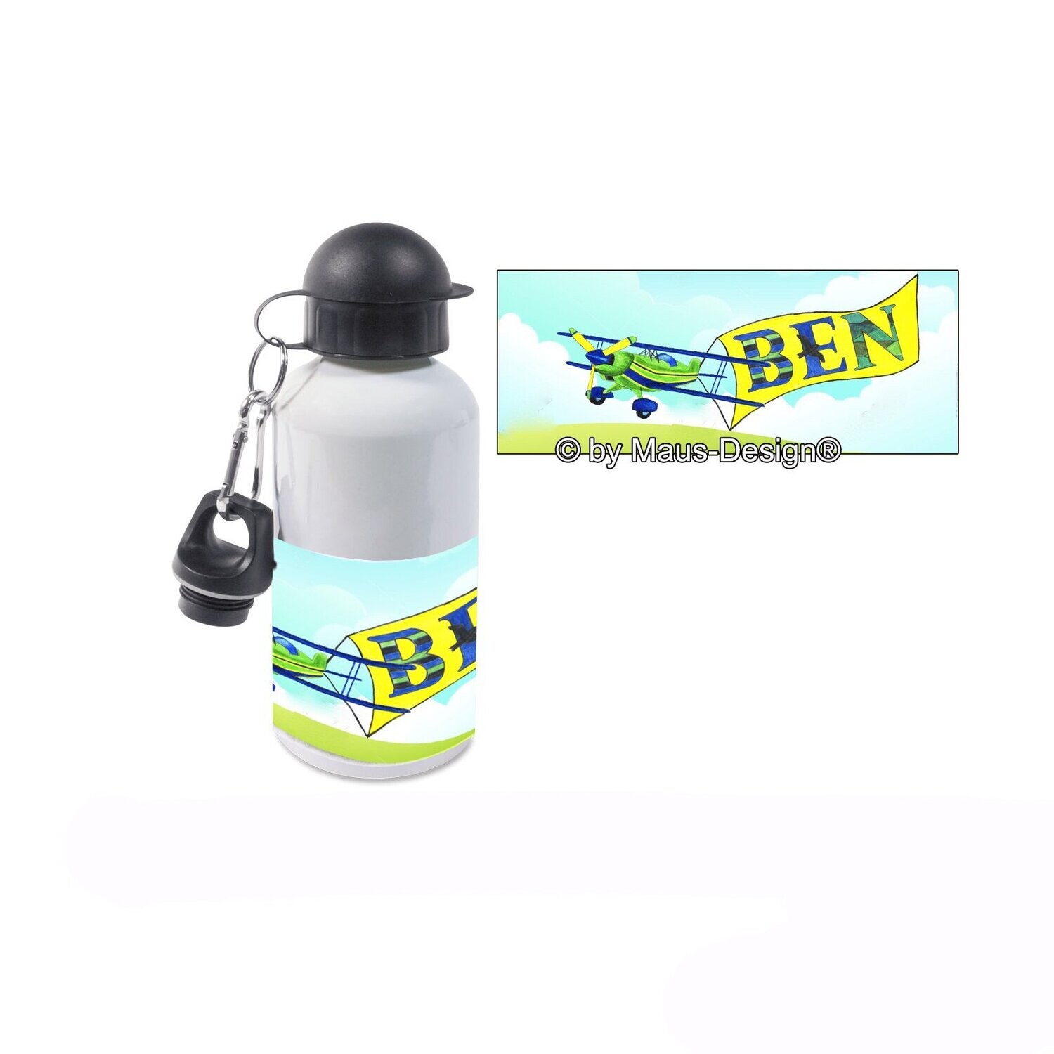 Flugzeug Alu Trinkflasche