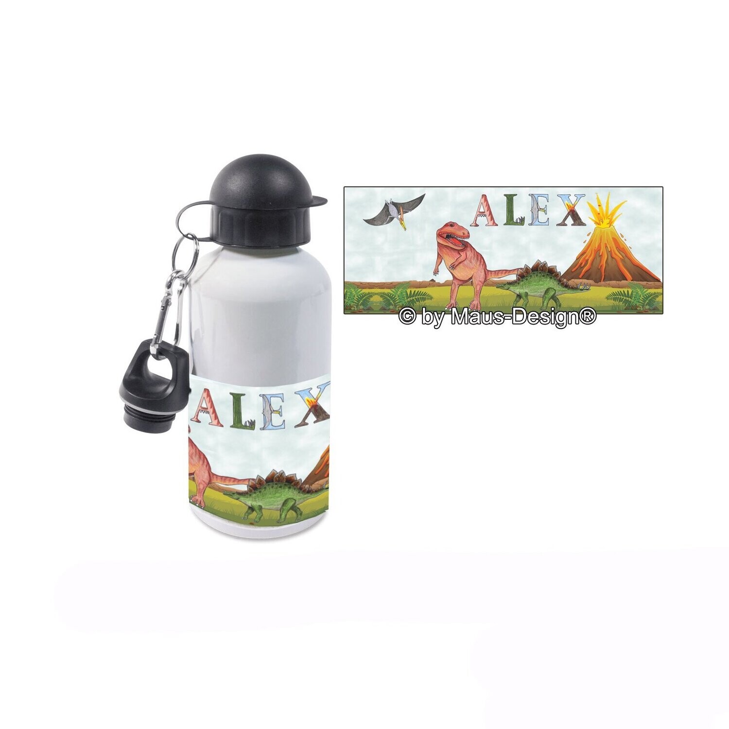 Dino Alu Trinkflasche