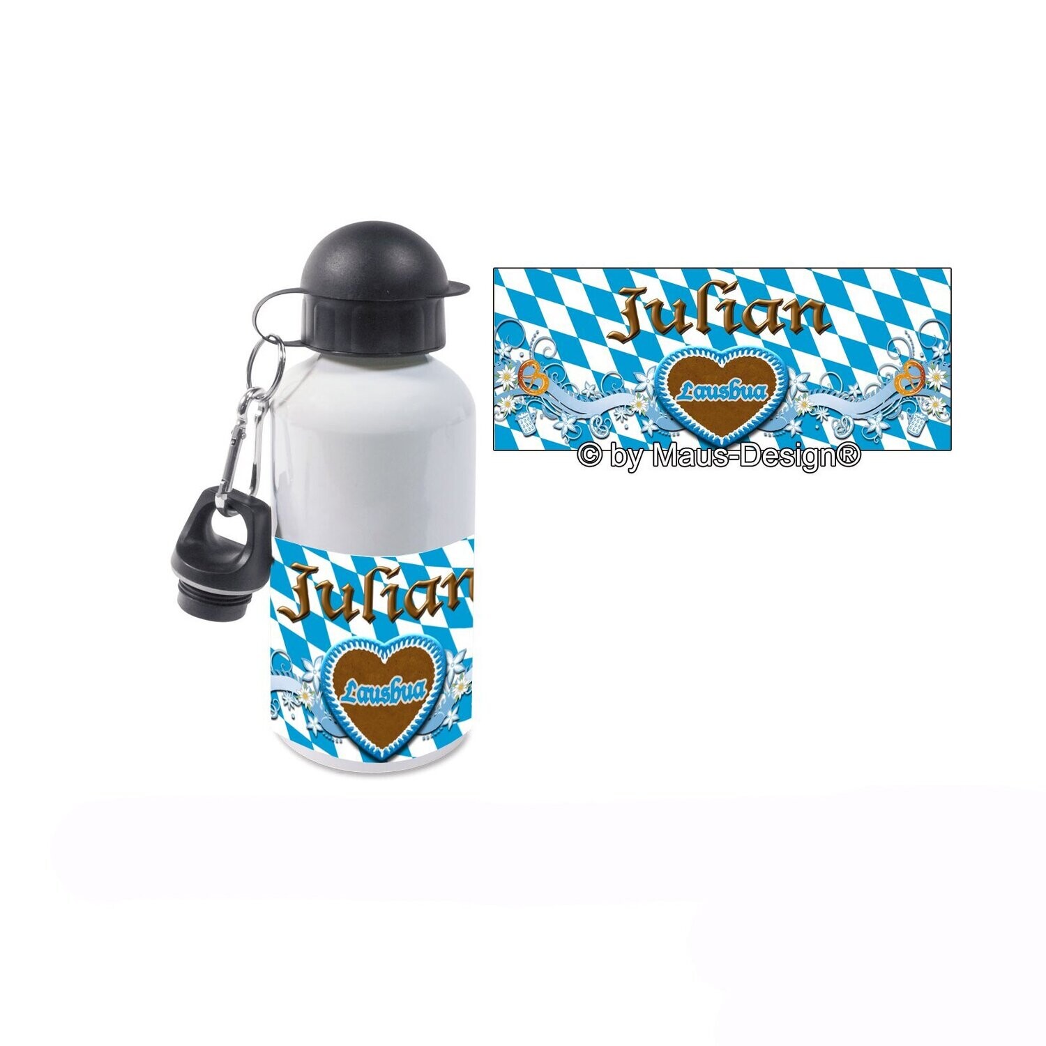 Lausbua Alu Trinkflasche
