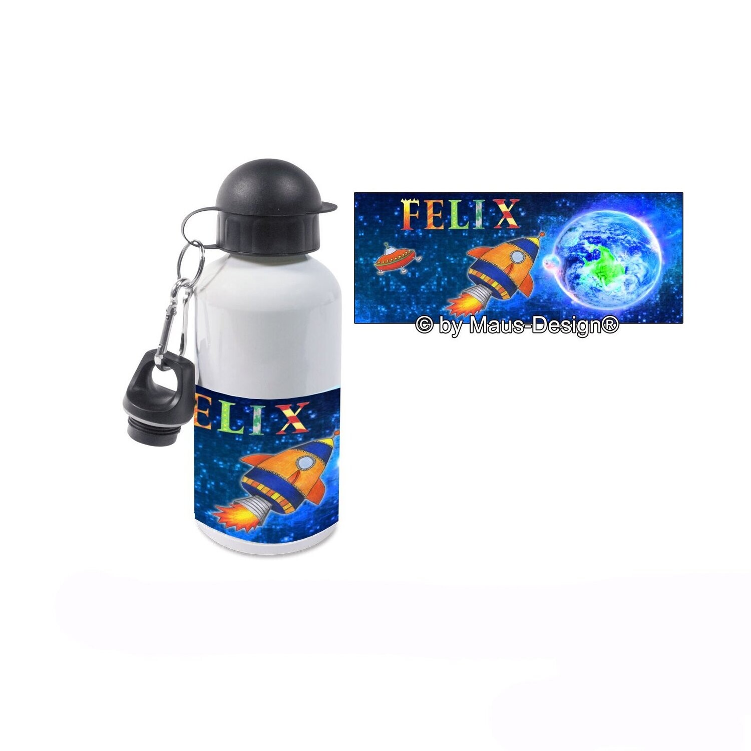 Rakete Alu Trinkflasche