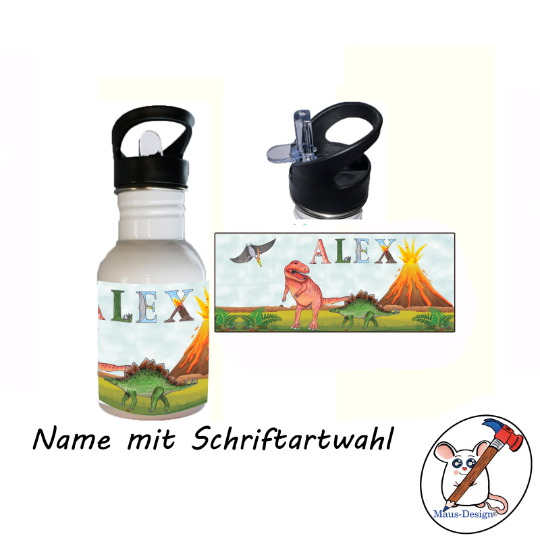 Dino Edelstahl Trinkflasche