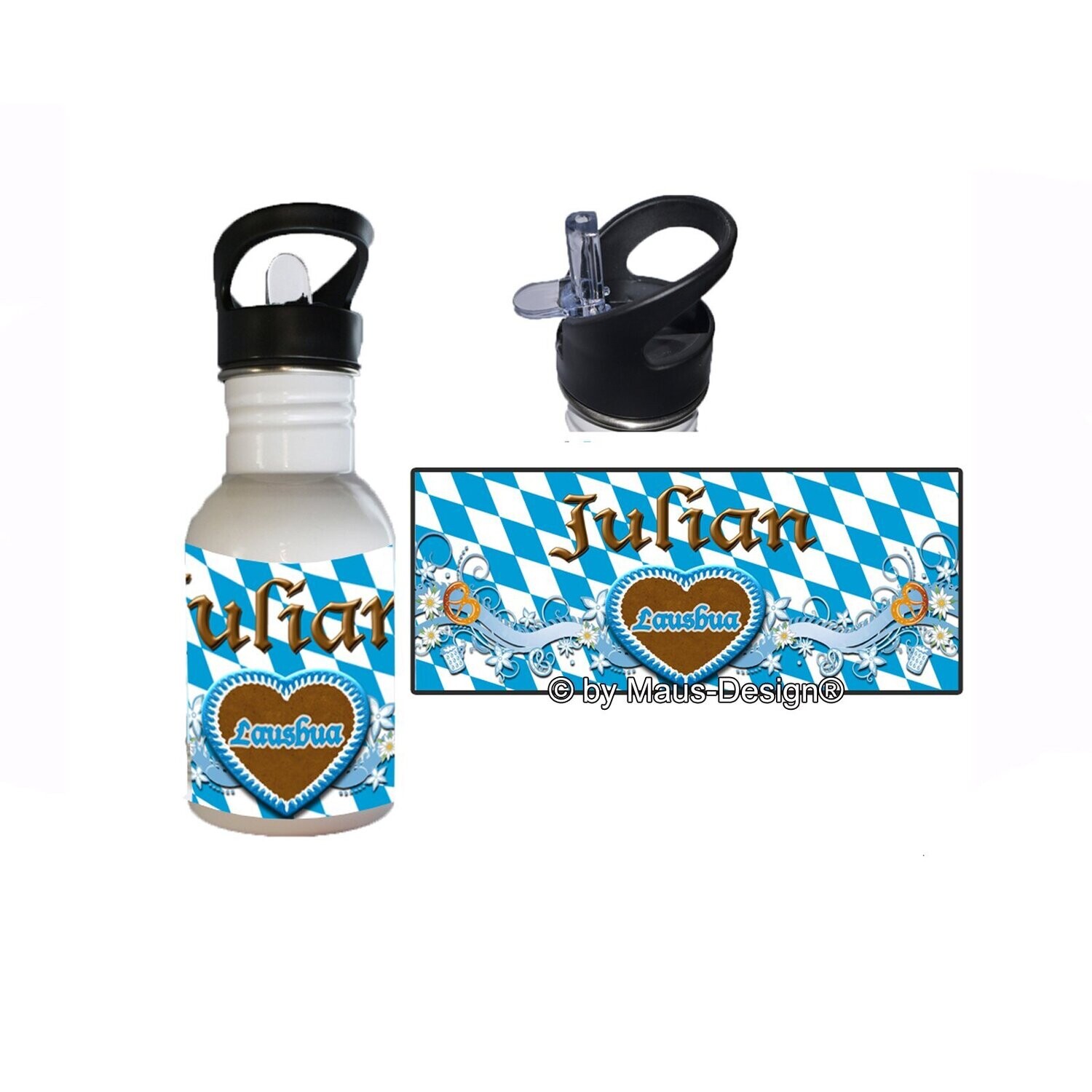 Lausbua Edelstahl Trinkflasche