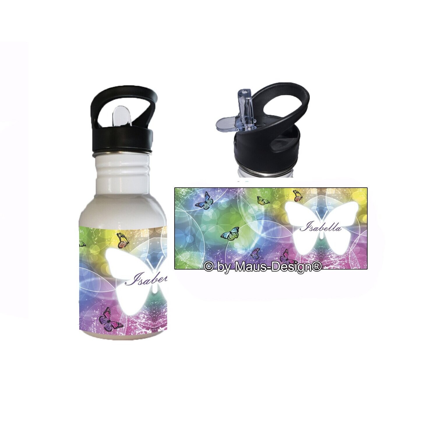 Schmetterling Edelstahl Trinkflasche