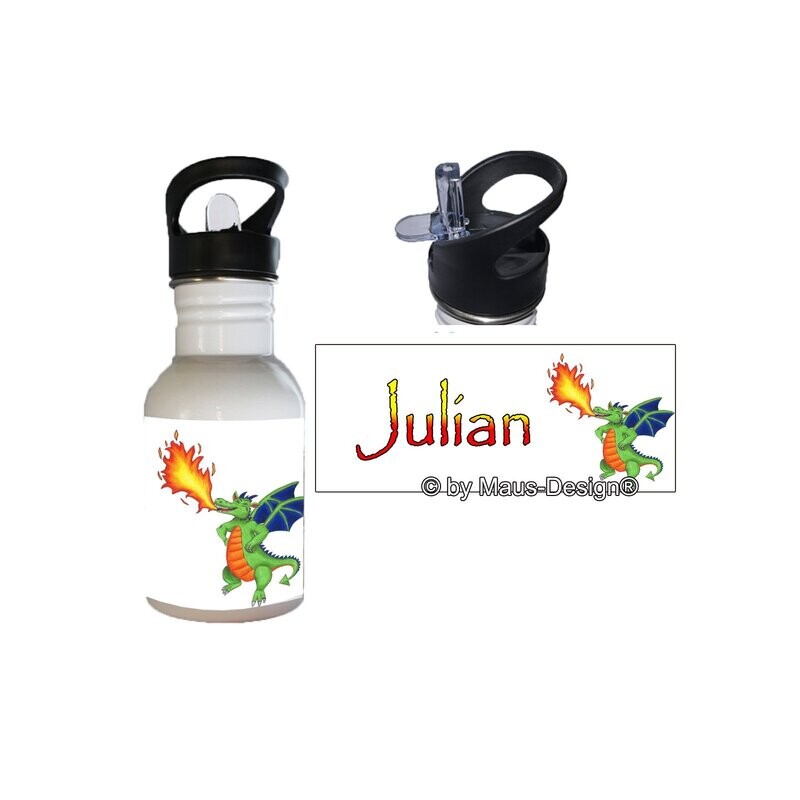 grüner Drache Edelstahl Trinkflasche grüner Drache Edelstahl Trinkflasche