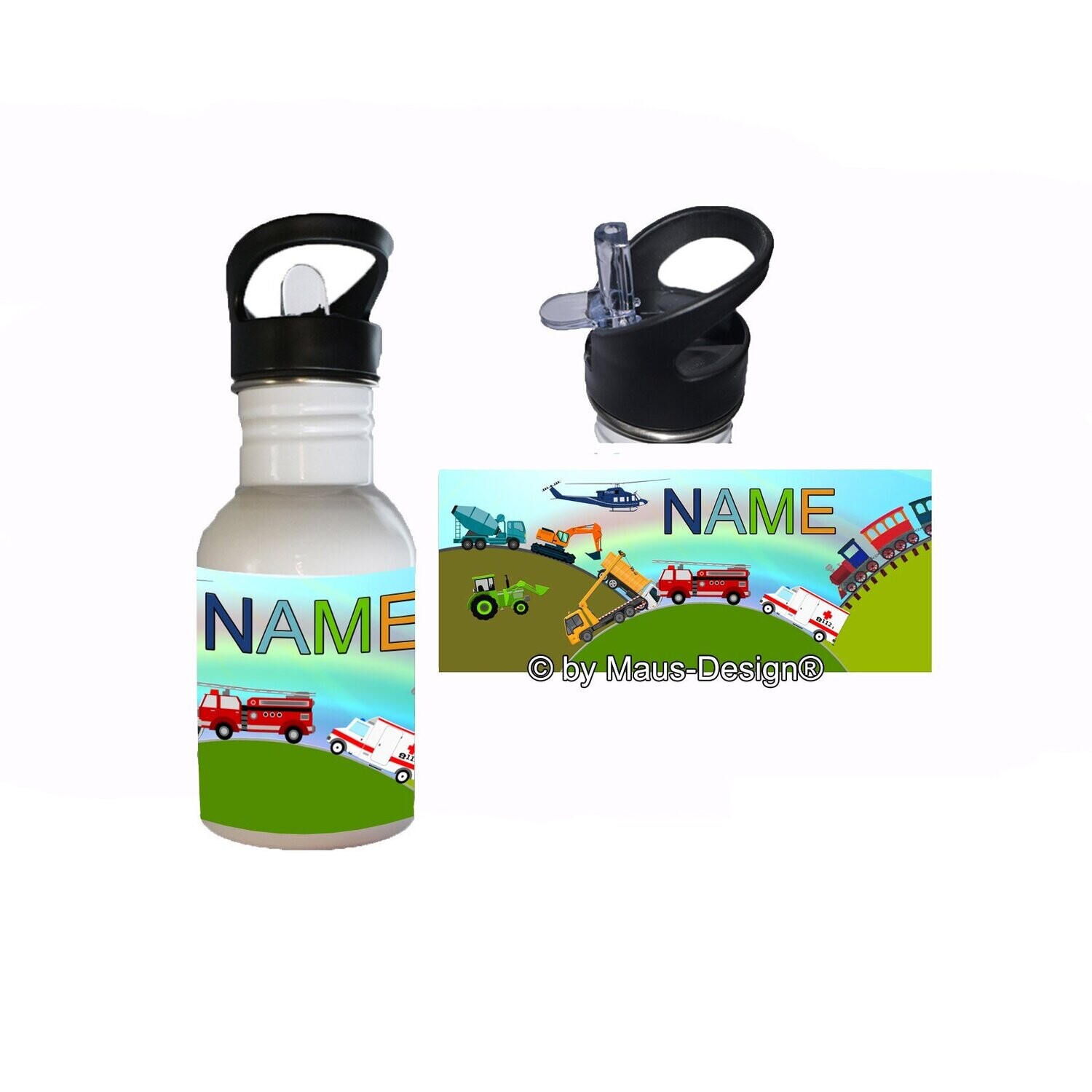 Fahrzeuge Edelstahl Trinkflasche