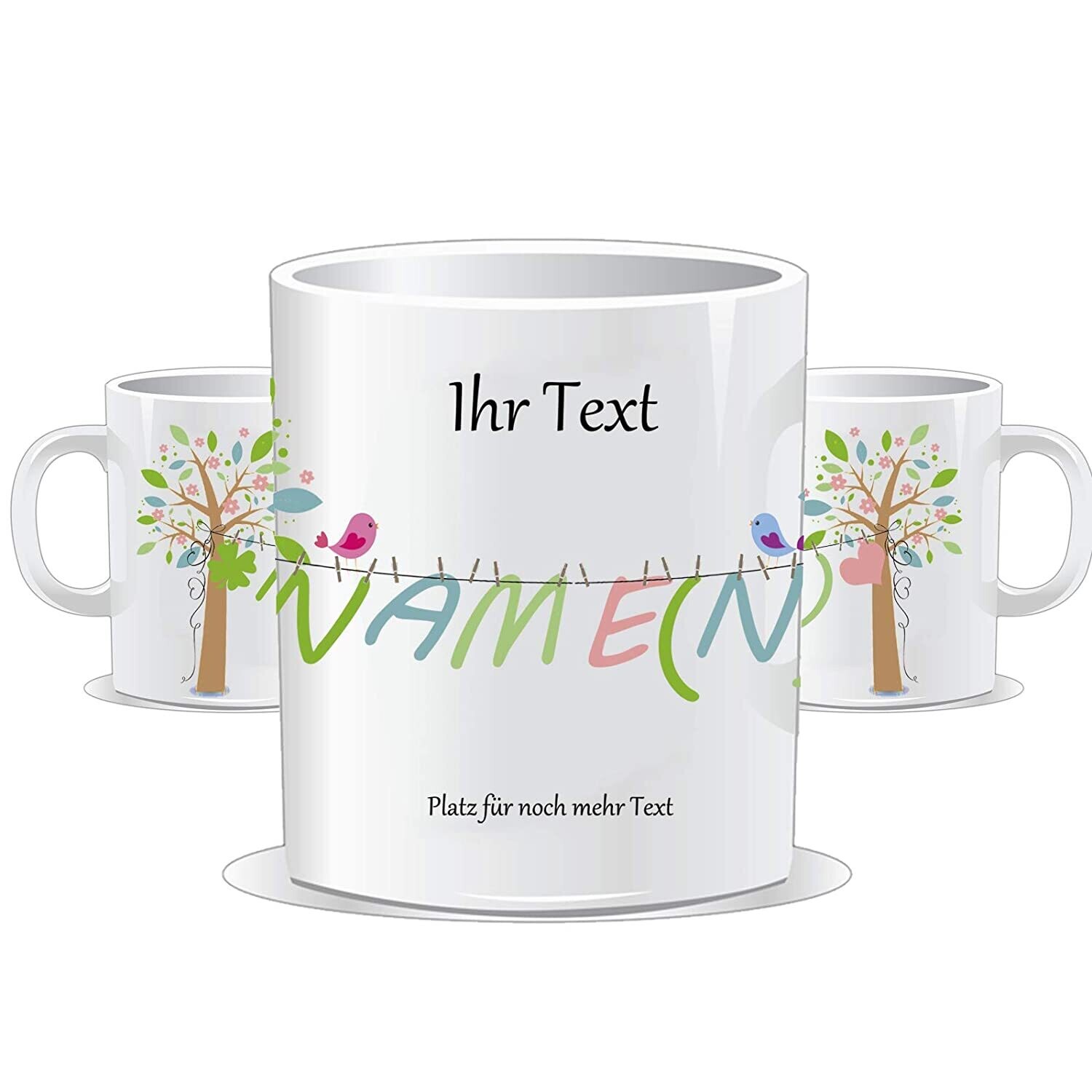 Tasse Name mit Text nach Angabe