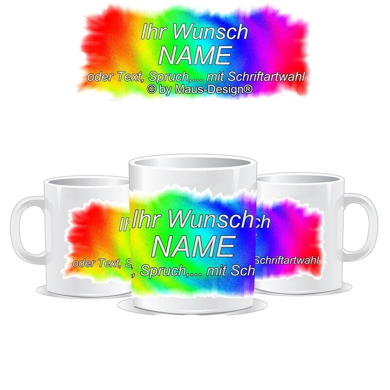 Tasse Name Regenbogen