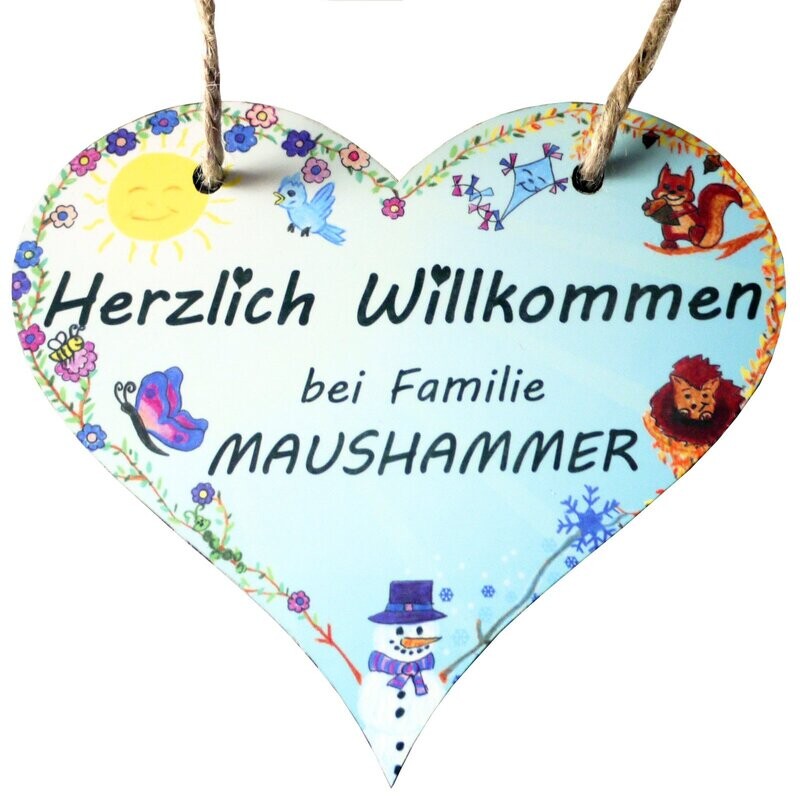 Türschild mit Familienname