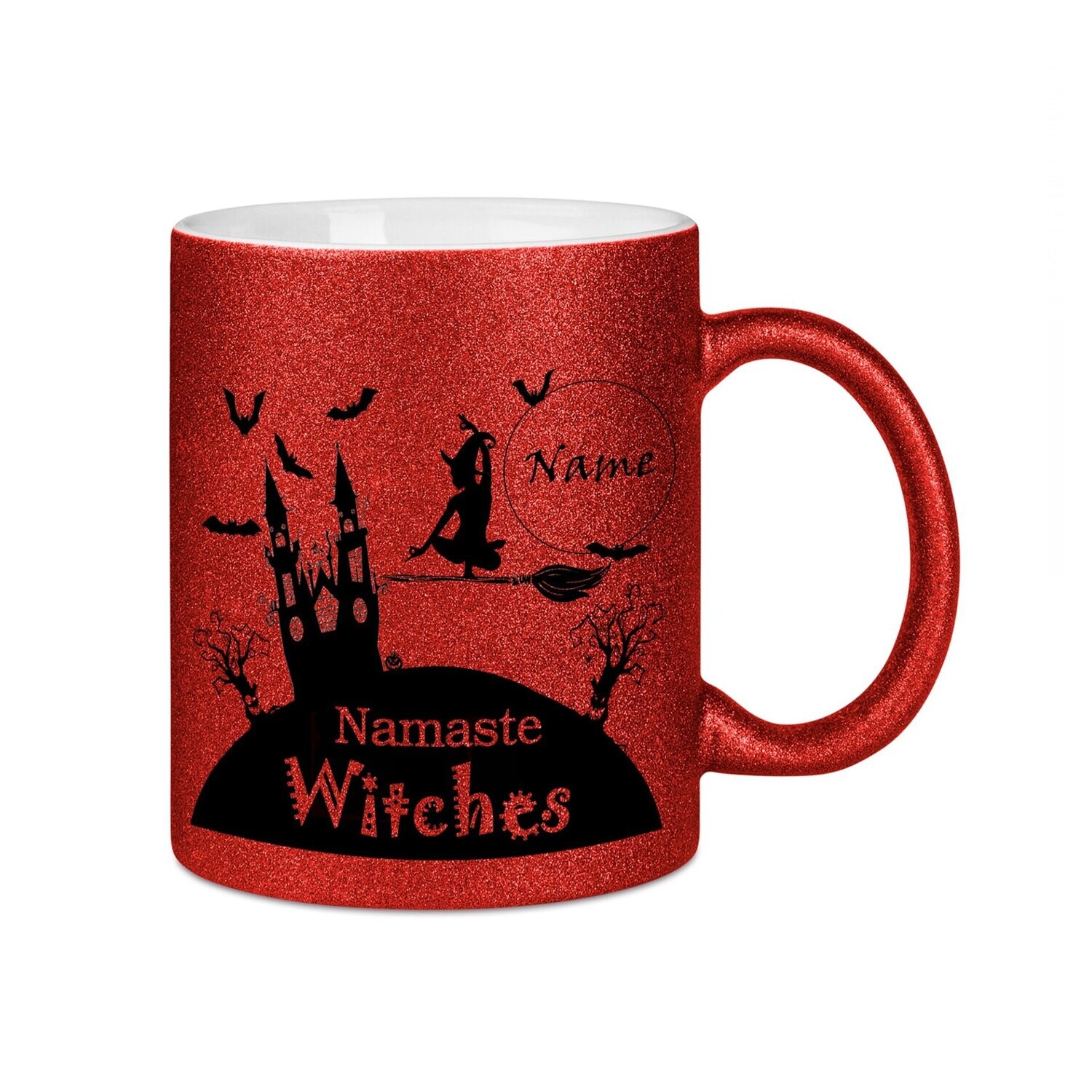 Namaste Witches Glitzer Tasse