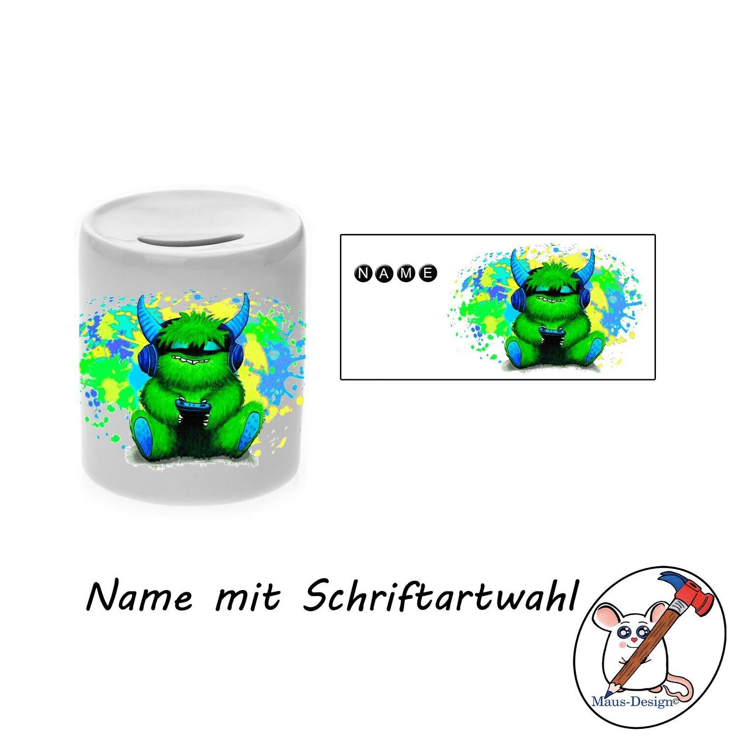 Zocker-Monster Spardose
