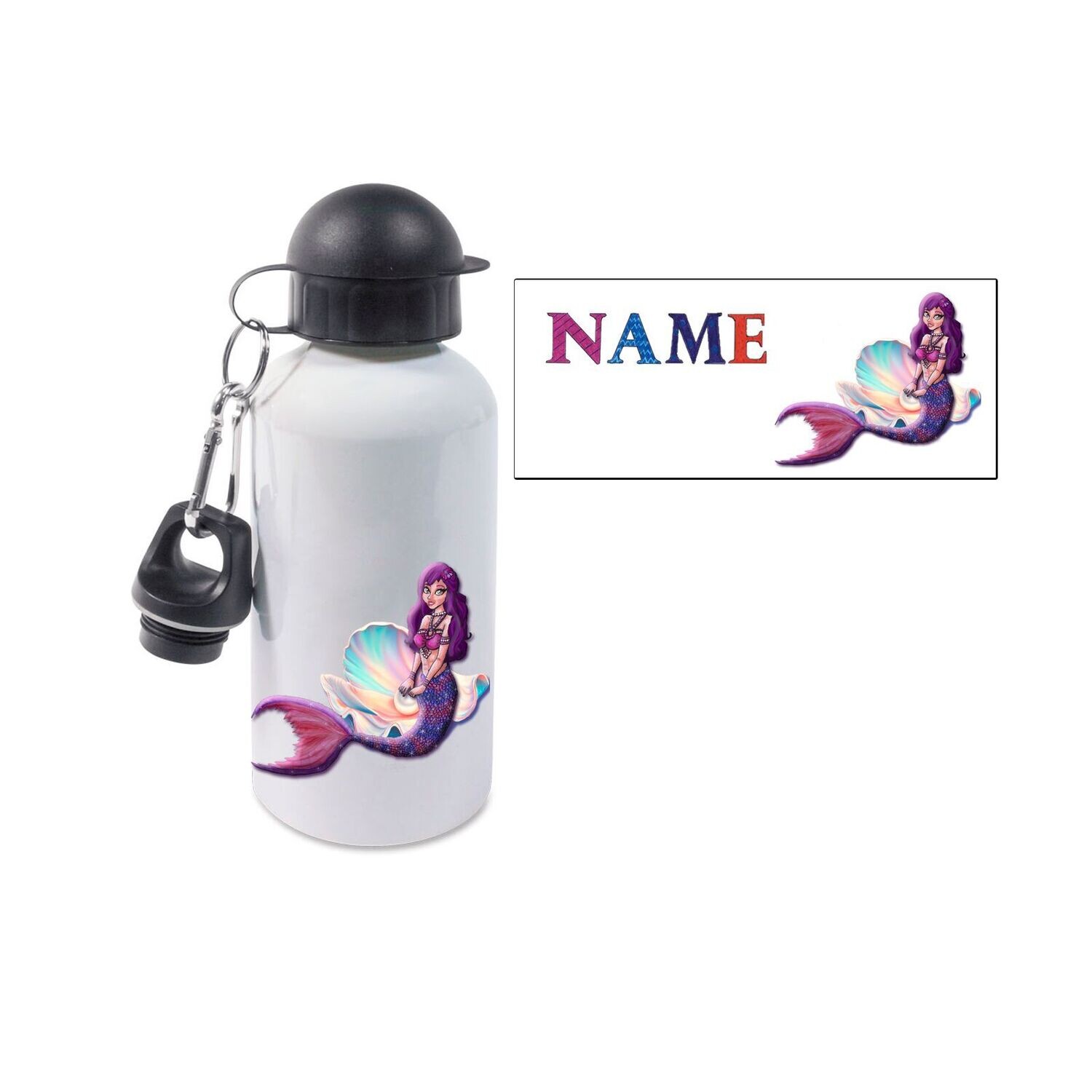 Meerjungfrau  Alu Trinkflasche