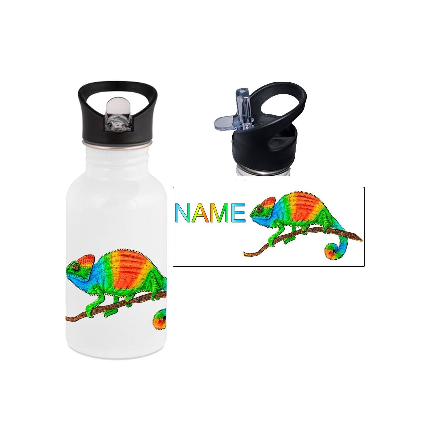 Chamäleon Edelstahl Trinkflasche
