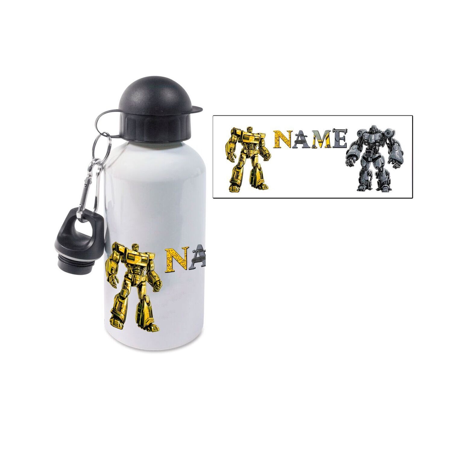 Roboter Alu Trinkflasche