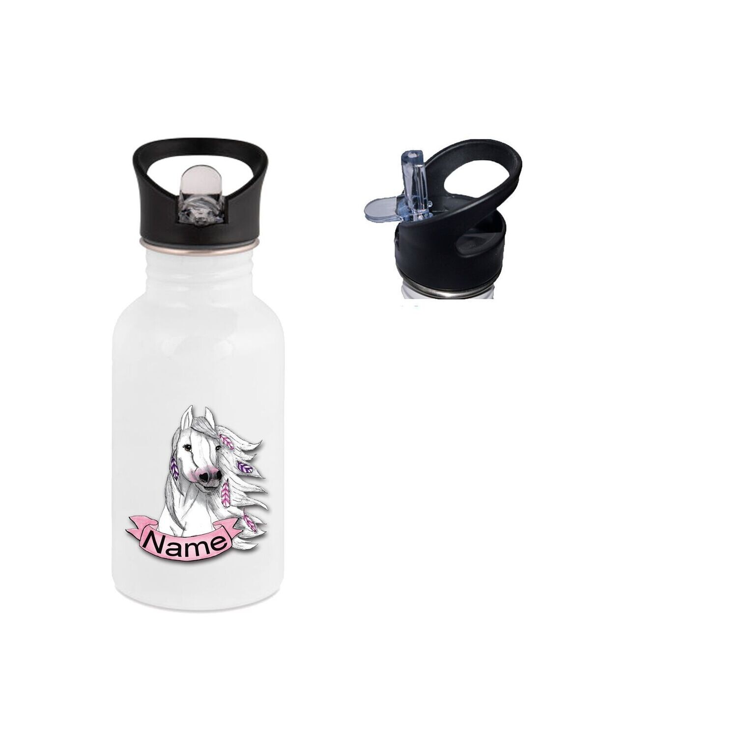 Pferd Edelstahl Trinkflasche