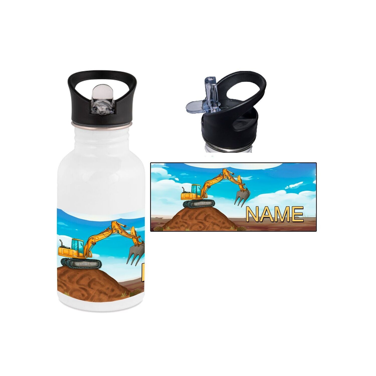 Bagger Edelstahl Trinkflasche