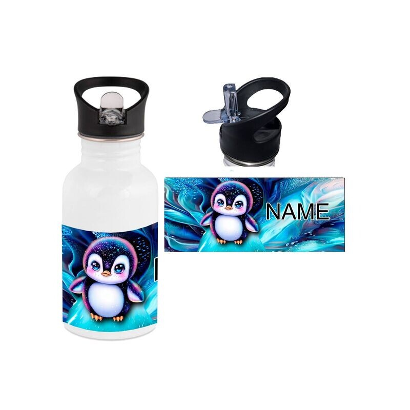 Pinguin Edelstahl Trinkflasche