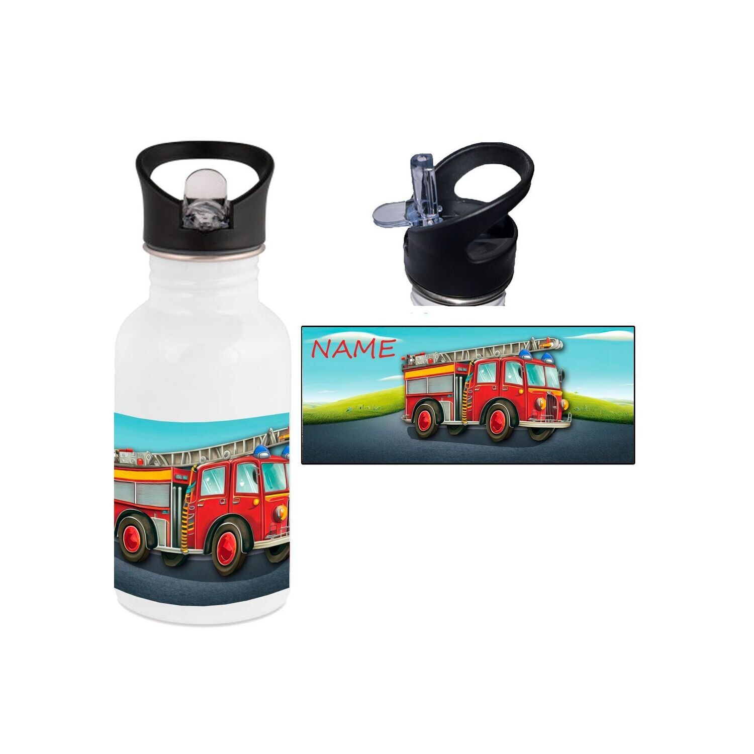 Feuerwehr Edelstahl Trinkflasche