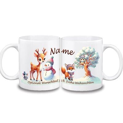 Winter Tasse mit Name